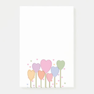 Whimsical Heart Lollipops Post-it Klebezettel