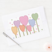 Whimsical Heart Lollipops Rechteckiger Aufkleber (Umschlag)