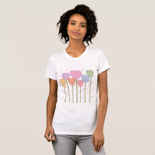 Whimsical Heart Lollipops T-Shirt (Vorne ganz)