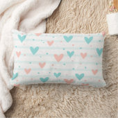 Whimsical Heart Striped Lendenkissen (Decke)