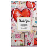 Whimsical Hearts and Liebe Letters Party Vielen Da Kleine Geschenktüte (Rückseite)