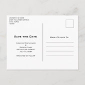 Whimsical Hearts and Liebe Letters Save the Date Einladungspostkarte (Rückseite)