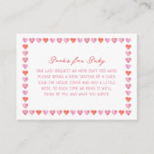 Whimsical Hearts Baby Shower Books for Baby Begleitkarte (Vorderseite)