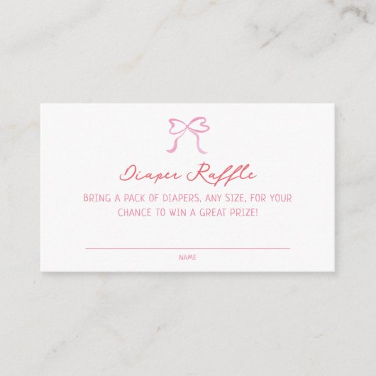 Whimsical Hearts Baby Shower Diaper Raffle Begleitkarte (Vorderseite)