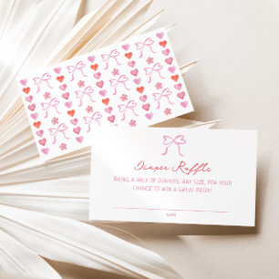 Whimsical Hearts Baby Shower Windelraffel Begleitkarte