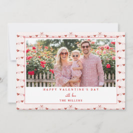 Whimsical Hearts Happy Valentine's Day Photo Card Feiertagskarte