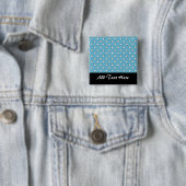 Whimsical Hearts on Blue Background Button (Beispiel)