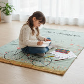 Whimsical Hearts & Petals: Sweet Birthday Bicycle  Fleecedecke