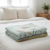 Whimsical Hearts & Petals: Sweet Birthday Bicycle  Fleecedecke