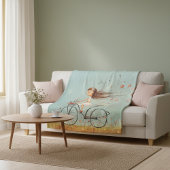 Whimsical Hearts & Petals: Sweet Birthday Bicycle  Fleecedecke