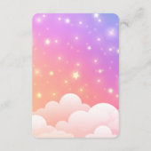 Whimsical Hearts & Rainbows Kinderdusche Begleitkarte (Rückseite)