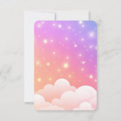 Whimsical Hearts & Rainbows Kinderdusche Dankeskarte (Rückseite)