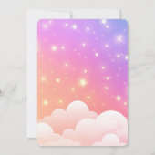 Whimsical Hearts & Rainbows Kinderdusche Einladung (Rückseite)