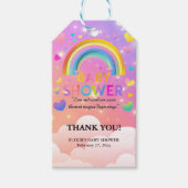 Whimsical Hearts & Rainbows Kinderdusche Geschenkanhänger (Vorderseite)
