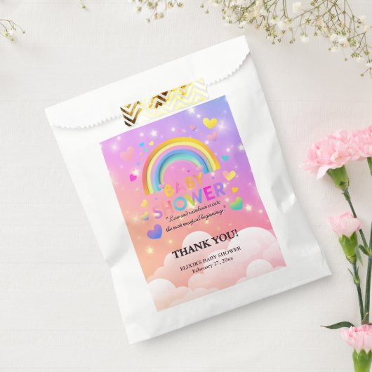 Whimsical Hearts & Rainbows Kinderdusche Geschenktütchen (Versiegelt)