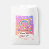 Whimsical Hearts & Rainbows Kinderdusche Geschenktütchen (Vorderseite)