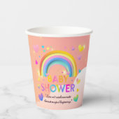 Whimsical Hearts & Rainbows Kinderdusche Pappbecher (Vorderseite)