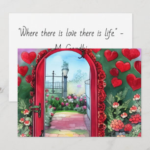 Whimsical Hearts Torbogen zum Valentinstag Karte