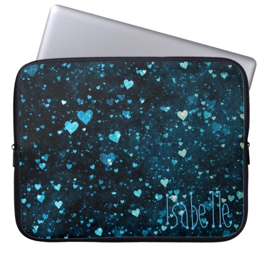 Whimsical Hearts Universe Cosmic Personalisiert Laptopschutzhülle (Vorderseite)