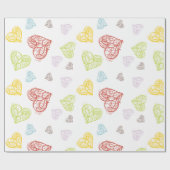 Whimsical Hearts Valentinstag Geschenkpapier (Flach)