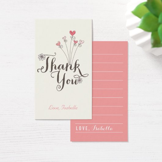 Whimsical Hearts Vielen Dank, dass Sie Script DIY  (Schreibtisch)