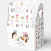 Whimsical Hedgehog Little Chef Baker Baby Shower Geschenkschachtel (Offen)