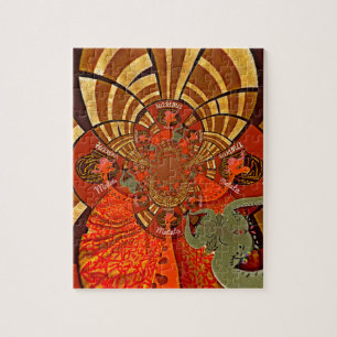 Whimsical Heights: Schöne lustige Giraffe Afrikani Puzzle