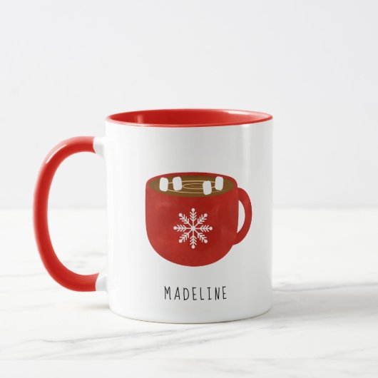 Whimsical heißer Kakao Snowflake Kaffee Tasse (Links)