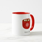 Whimsical heißer Kakao Snowflake Kaffee Tasse (VorderseiteRechts)