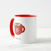 Whimsical heißer Kakao Snowflake Kaffee Tasse (Vorderseite Links)