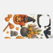 Whimsical Herbst Halloween Cat iPhone Case - Niedl Hülle (Rückseite (Horizontal))
