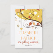 Whimsical Herbst Lovebirds RSVP Card lädt ein (Rückseite)