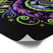 Whimsical Hexe Art Halloween Design zu Spaß Poster (Ecke)