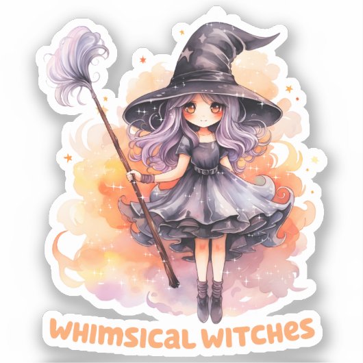Whimsical Hexen Aufkleber (Vorderseite)