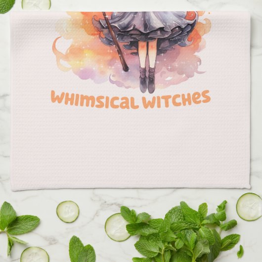 Whimsical Hexen Geschirrtuch (Gefaltet)