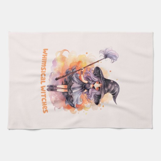 Whimsical Hexen Geschirrtuch (Horizontal)