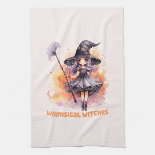 Whimsical Hexen Geschirrtuch