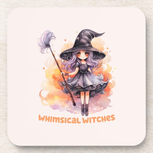 Whimsical Hexen Getränkeuntersetzer (Vorderseite)