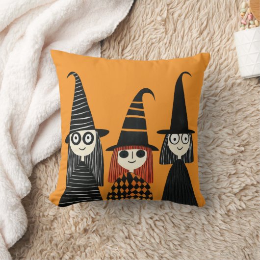 Whimsical Hexen Spooky Niedlich Halloween Kissen (Decke)