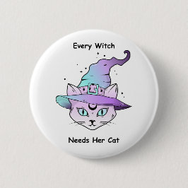 Whimsical Hexenkatze Button