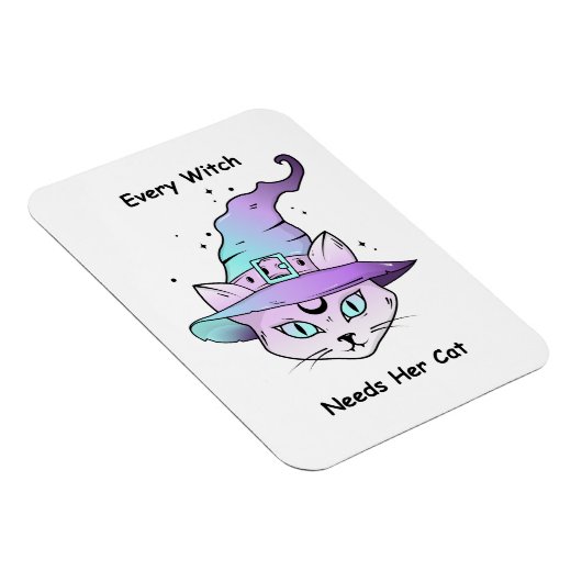Whimsical Hexenkatze Magnet (Rechte Seite)