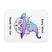Whimsical Hexenkatze Magnet (Horizontal)