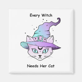 Whimsical Hexenkatze Magnet
