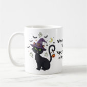 Whimsical Hexenkatze Tasse Geschenk für Halloween (Links)