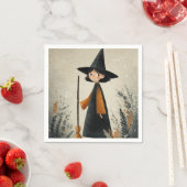 Whimsical Hexenwasserfarbe Halloween Serviette (Beispiel)