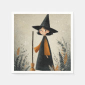 Whimsical Hexenwasserfarbe Halloween Serviette (Vorderseite)