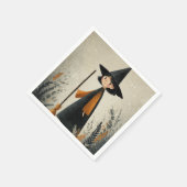 Whimsical Hexenwasserfarbe Halloween Serviette (Ecke)