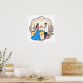Whimsical Hochzeits Toast Kunstprint - Romantisch Poster (Küche)