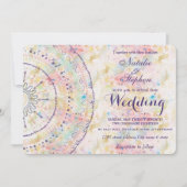 Whimsical Hochzeitskollektion doddles mandala Einladung (Vorderseite)