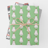 Whimsical Holiday Cat Trio Geschenkpapier Set (Beispiel)